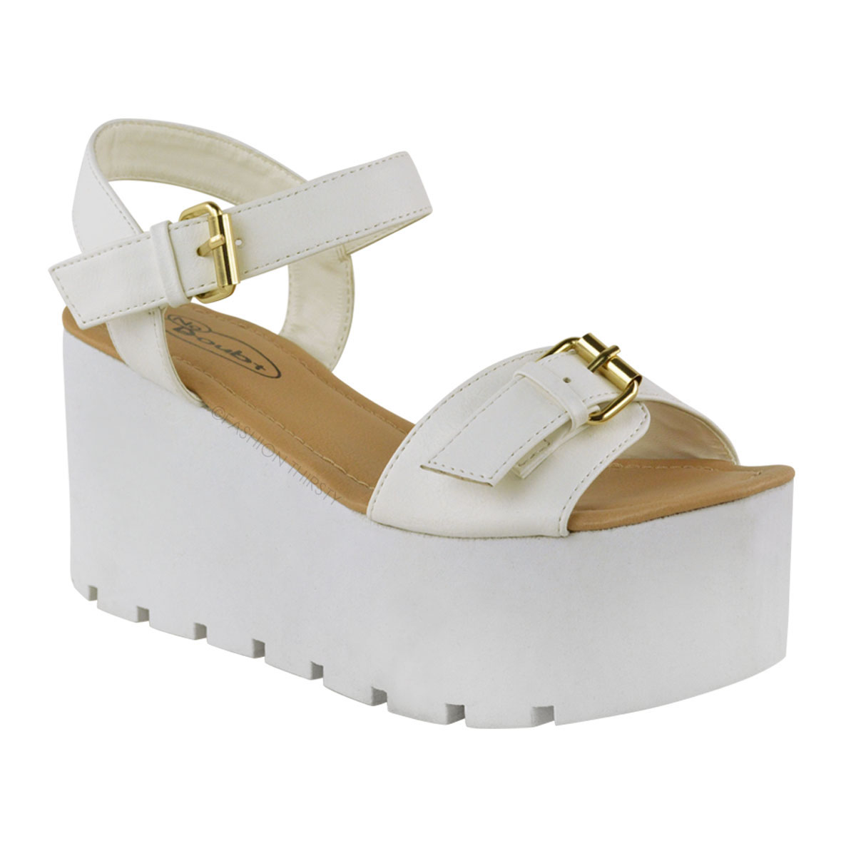 Women Chunky Sole Flatform Summer Sandals Wedges Platform Shoes Size | eBay